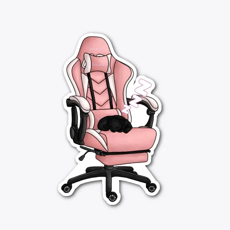 KatsumiKat Chair Stream Sticker